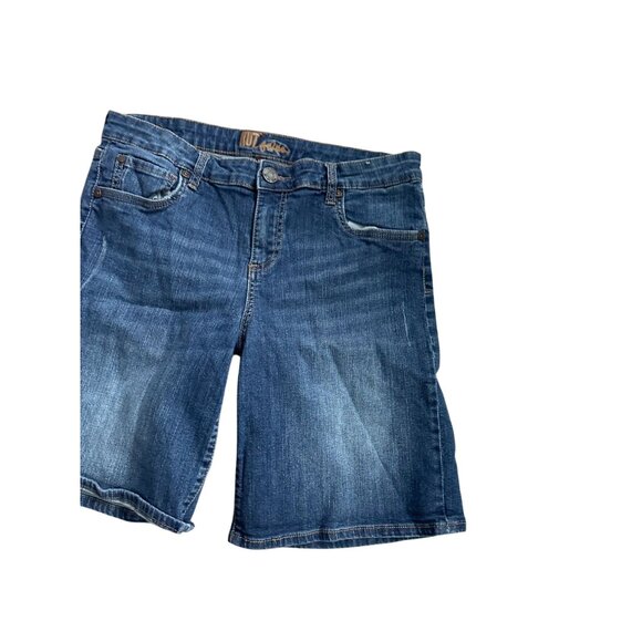 KUT FROM KLOTH Girls Dark Wash Long Bermuda Shorts Size 14 - Picture 6 of 7
